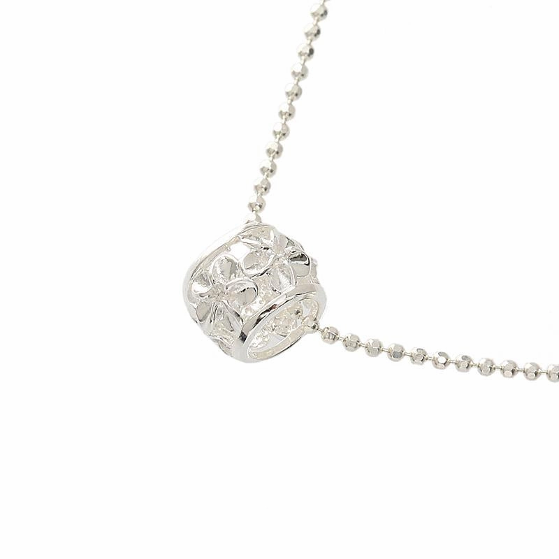 Sterling Silver Plumeria with CZ Barrel Pendant (Chain Sold Separately)