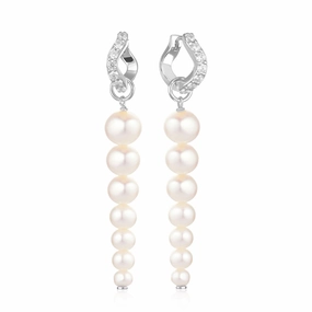 Sterling Silver Ponza Sette Earrings SJ-E2447-PCZ