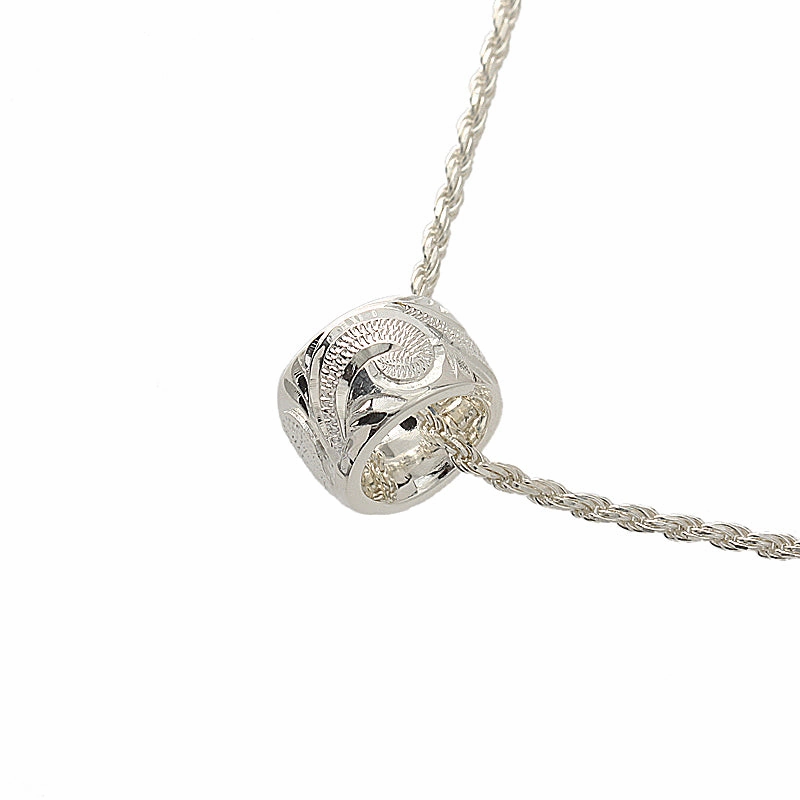 Sterling Silver Queen Scroll Barrel Pendant (Chain Sold Separately)