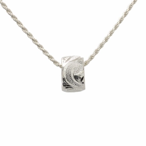 Sterling Silver Queen Scroll Barrel Pendant (Chain Sold Separately)