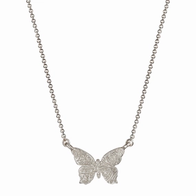 Sterling Silver Small Paisley Butterfly Pendant