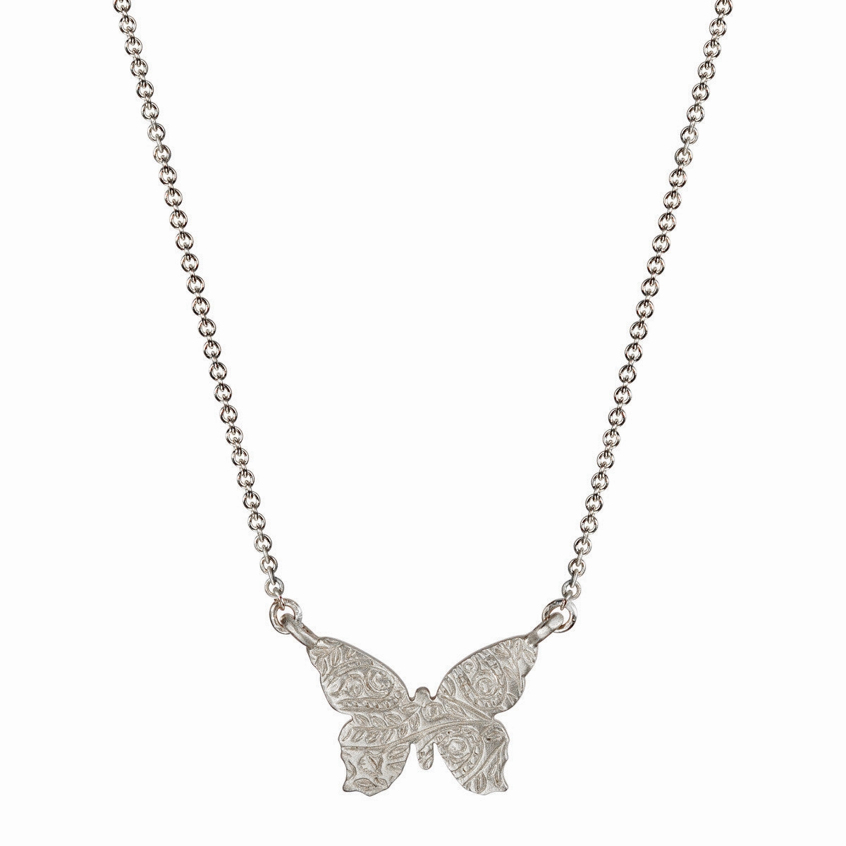 Sterling Silver Small Paisley Butterfly Pendant