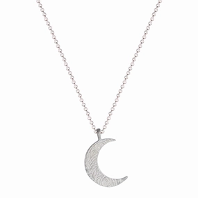 Sterling Silver Small Paisley Moon Pendant