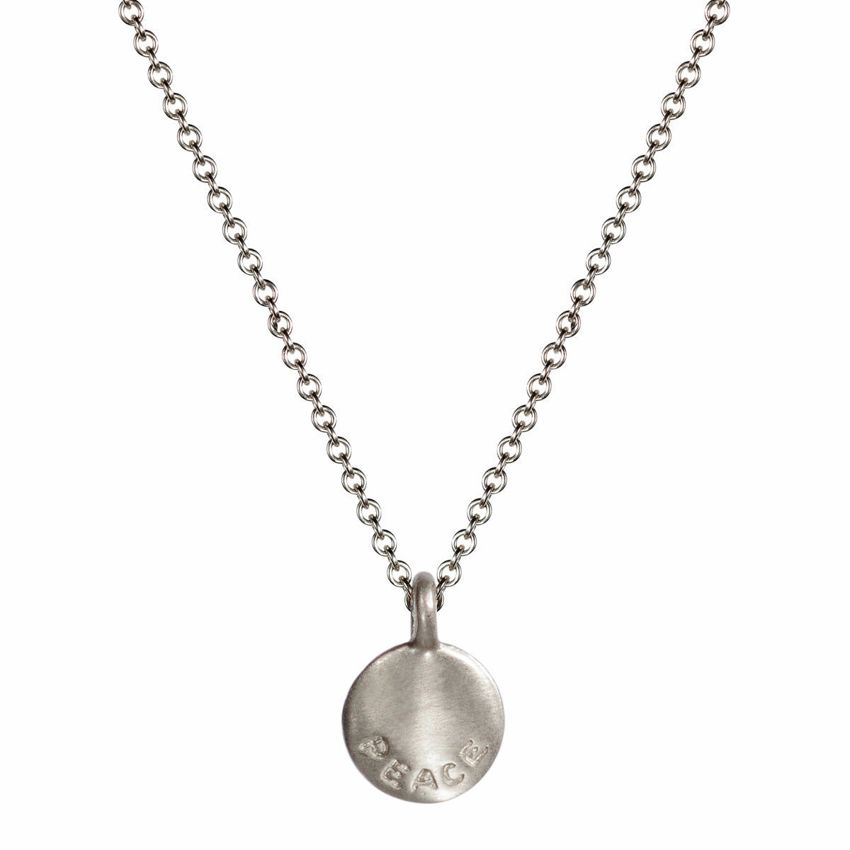 Sterling Silver Small Peace Pendant