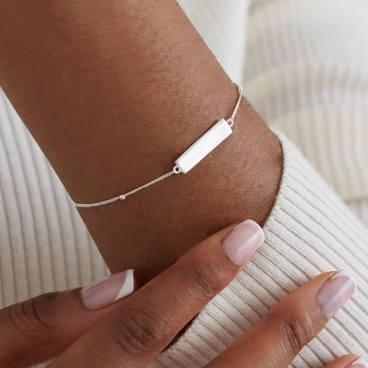 Sterling Silver Something Special Bar Bracelet JJS0055