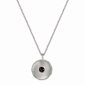 Sterling Silver Strength is Having a Graceful Life Pendant with Garnet