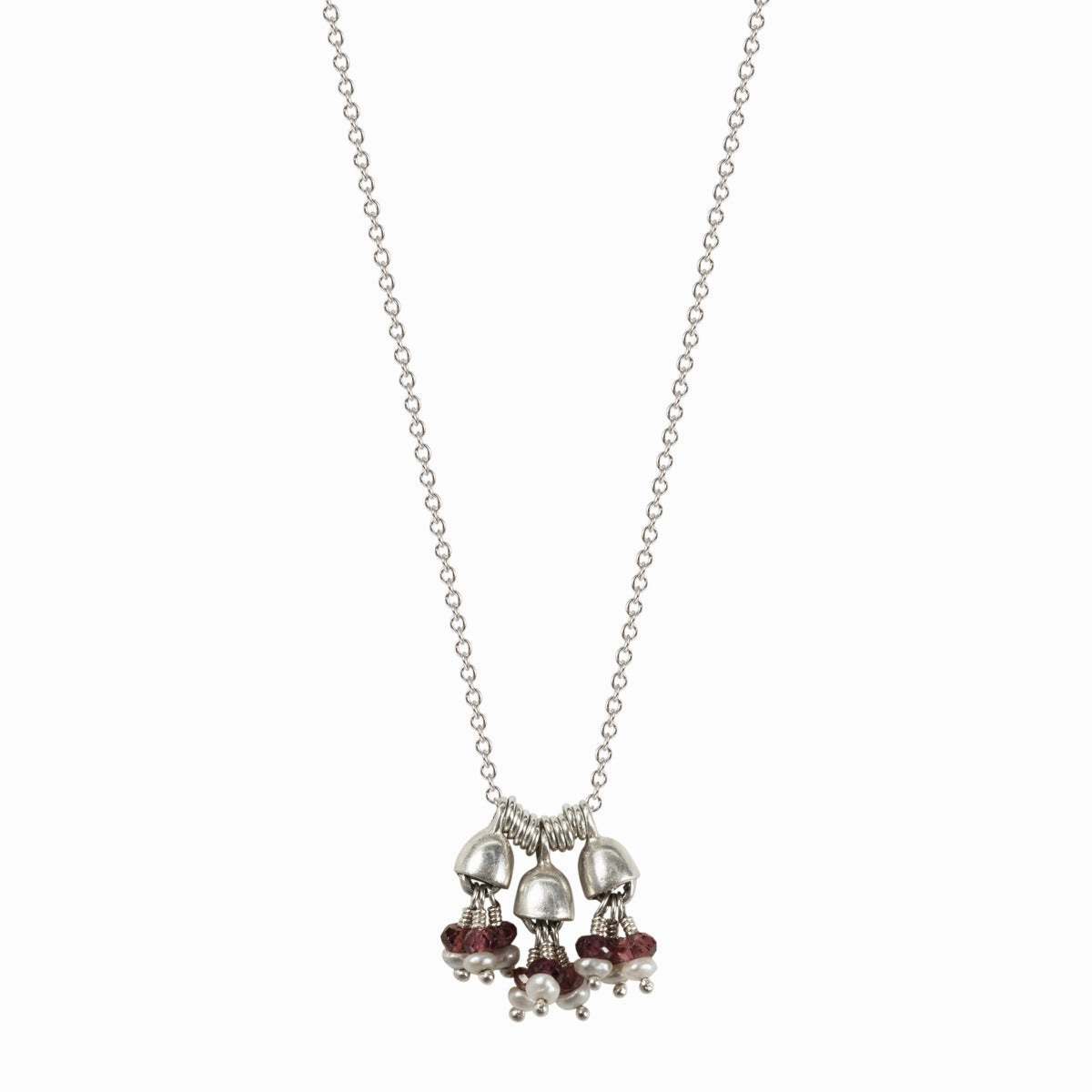 Sterling Silver Three Tiny Bells with Beads