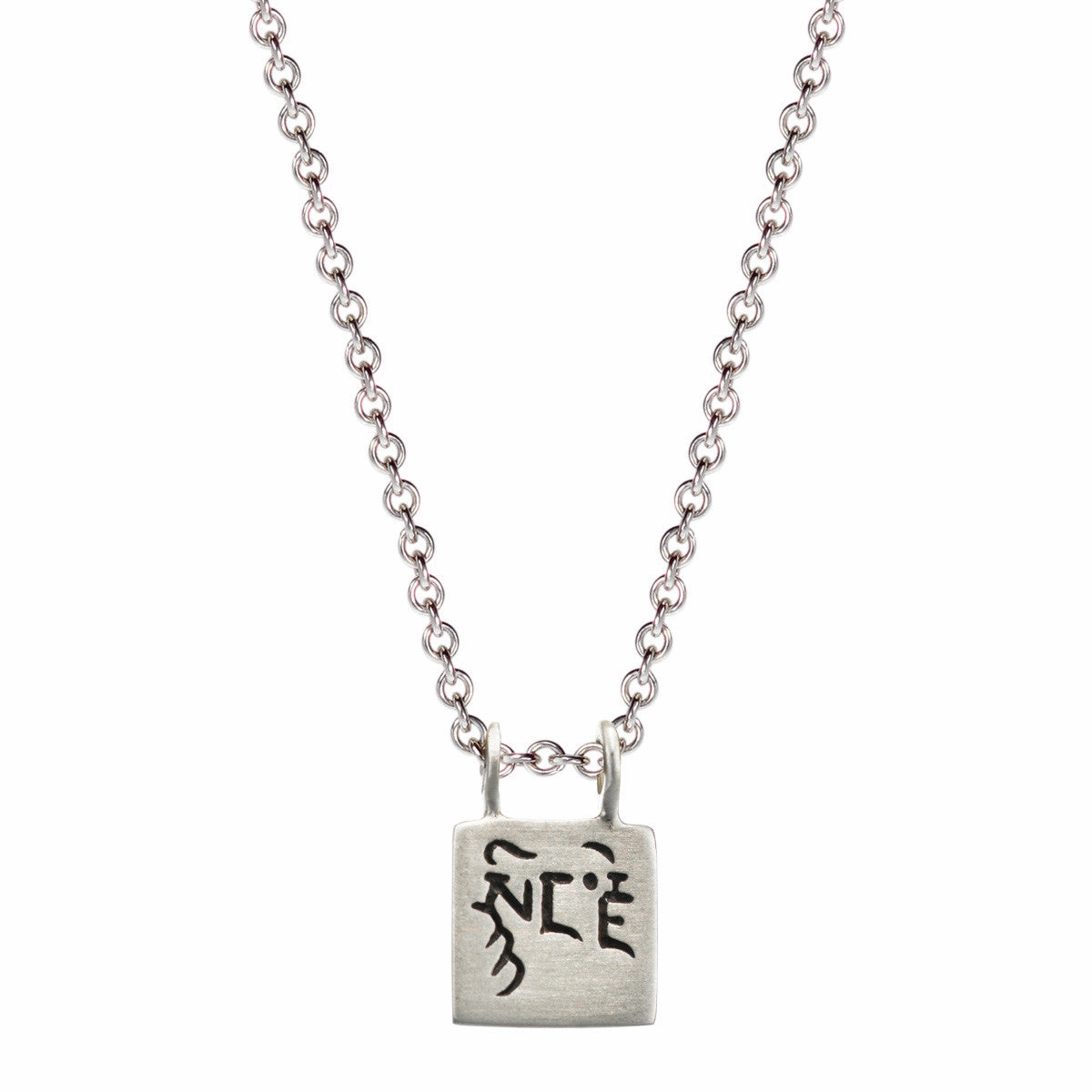 Sterling Silver Tiny 'Compassion' Slate Pendant