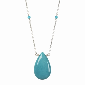 Sterling Silver Turquoise Drop Pendant