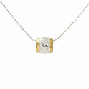 Sterling Silver Two Tone Yellow Gold Plated Honu (Turtle) Barrel Pendant (Chain Sold Separately)