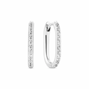 Sterling Silver White Zirconia Capriana Earrings SJ-E2600-CZ
