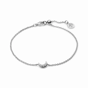 Sterling Silver White Zirconia Luna Bracelet SJ-B2707-CZ