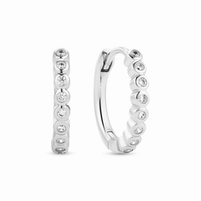 Sterling Silver White Zirconia Sarzana Earrings SJ-E2750-CZ