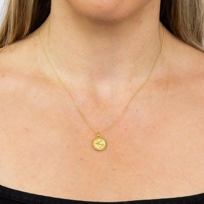 Strength Growth Empowerment Pendant  Zirconia Yellow Gold Plating P5004C