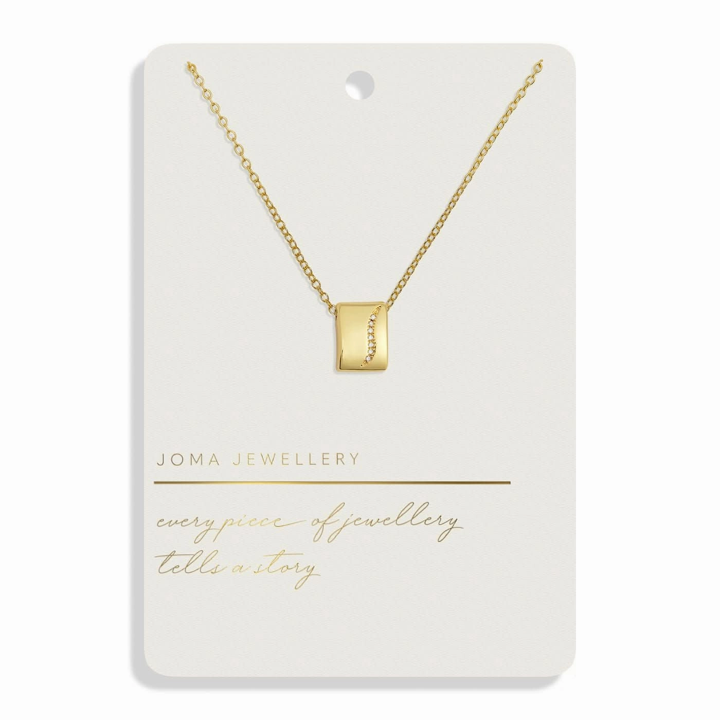 Style Stories Pave Tag Gold Plated Necklace 7728