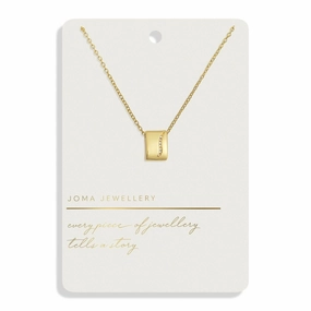 Style Stories Pave Tag Gold Plated Necklace 7728