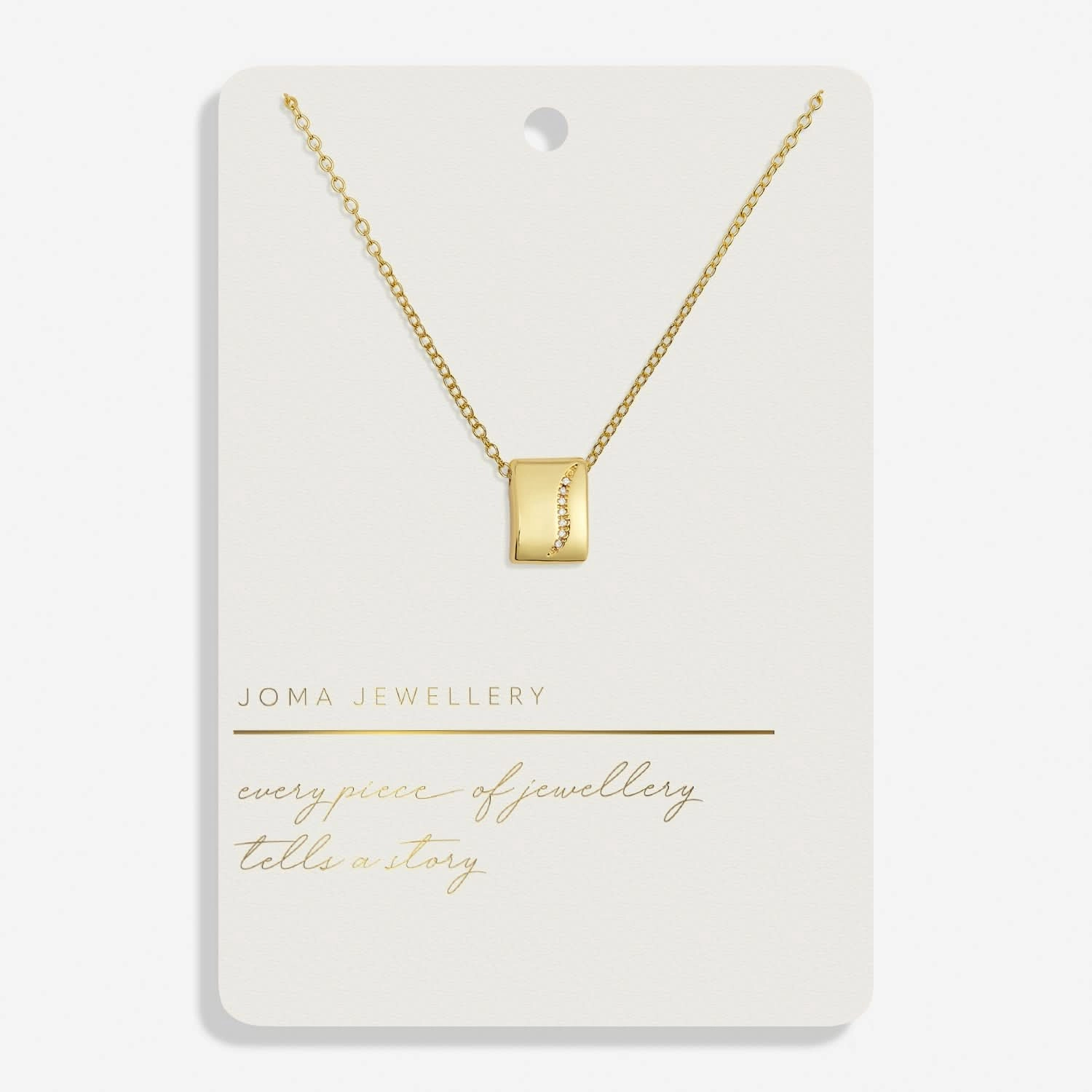 Style Stories Pave Tag Gold Plated Necklace 7728
