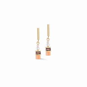 Swarovski Crystal Apricot Ear Studs 4087/21-0230