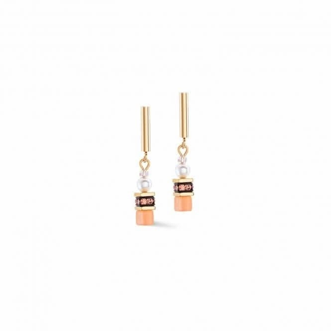Swarovski Crystal Apricot Ear Studs 4087/21-0230