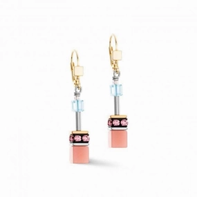 Swarovski Crystal Aqua Apricot Earrings 2838/20-2028
