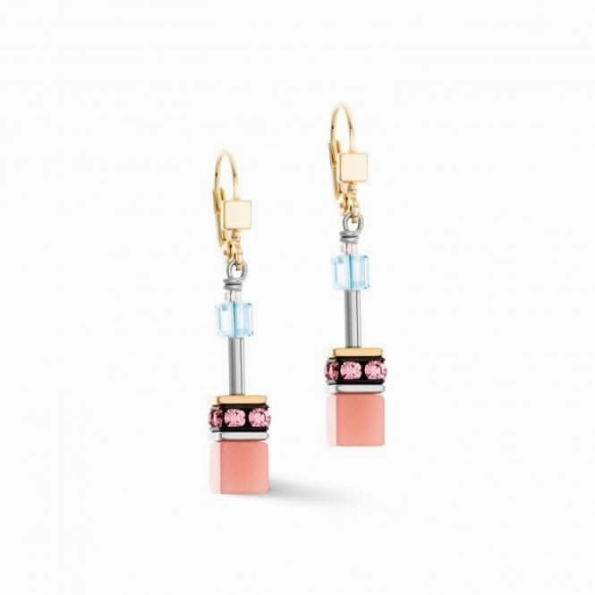 Swarovski Crystal Aqua Apricot Earrings 2838/20-2028