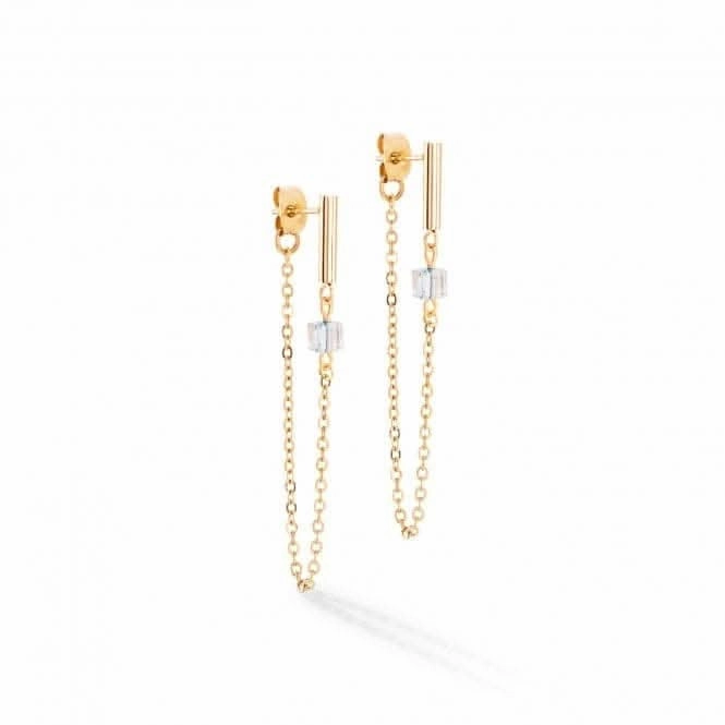 Swarovski Crystal Black Gold Ear Studs 5076/21-1316
