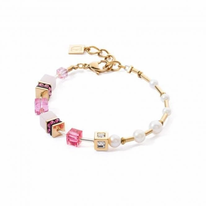 Swarovski Crystal Freshwater Pearl Pink Gold Bracelet 1122/30-0416