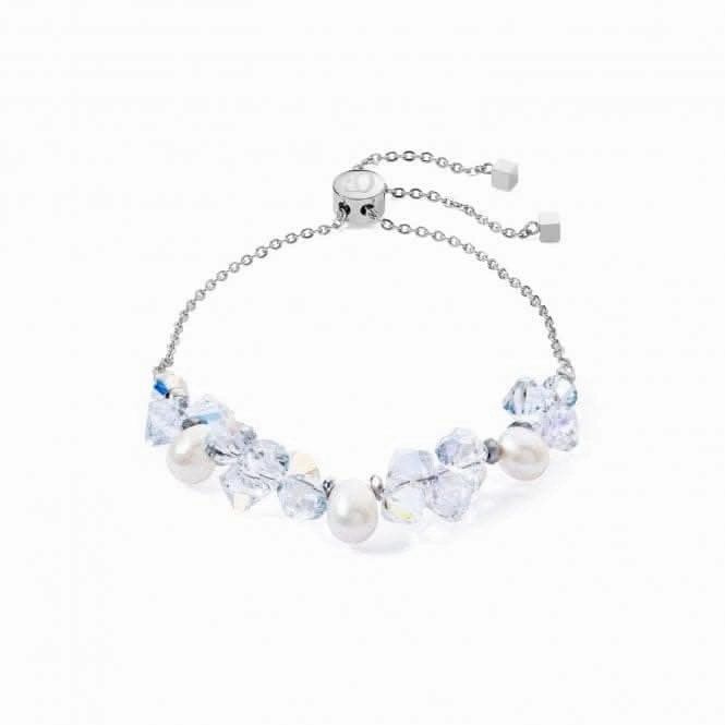 Swarovski Crystal Freshwater Pearl White Silver Bracelet 1124/30-1417