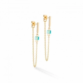 Swarovski Crystal Multicolour Gold Ear Studs 5076/21-1516
