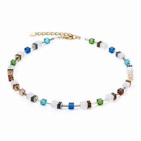 Swarovski Crystal Multicolour Gold Necklace 3018/10-1516