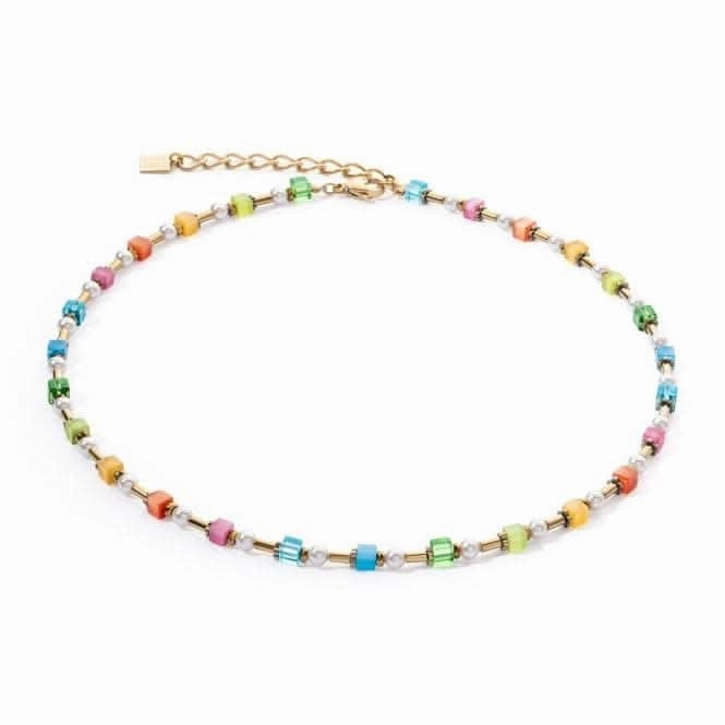 Swarovski Crystal Multicolour Gold Necklace 4356/10-1516