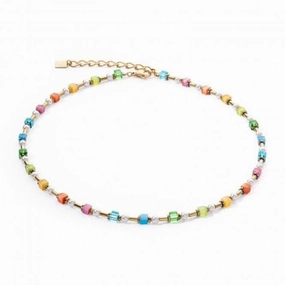 Swarovski Crystal Multicolour Gold Necklace 4356/10-1516