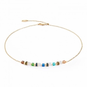 Swarovski Crystal Multicolour Gold Necklace 5076/10-1516
