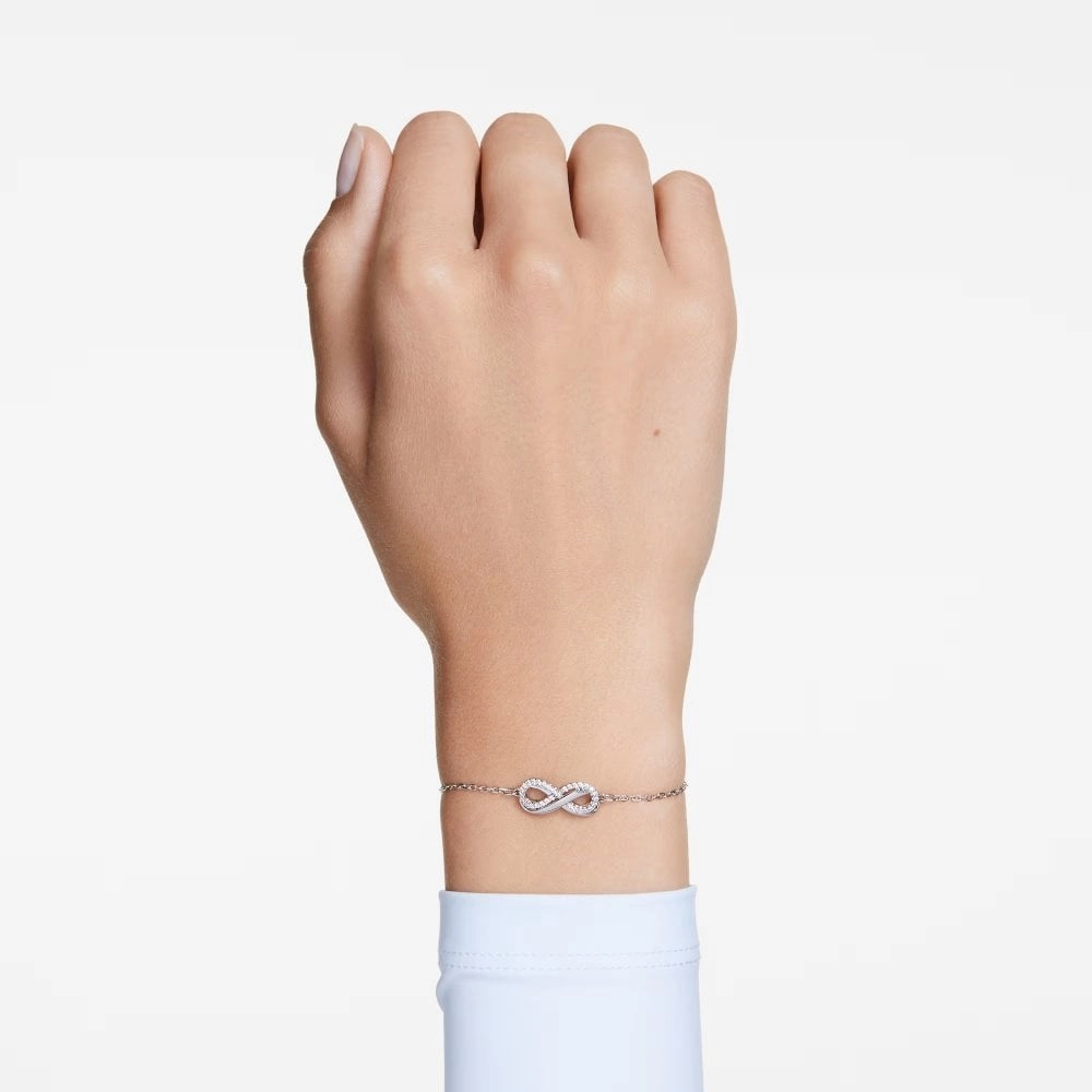 Swarovski Hyperbola Rhodium Plated Crystal Infinity Bracelet
