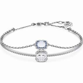 Swarovski Stilla Rhodium Plated Mixed Cut Blue Crystal Bracelet