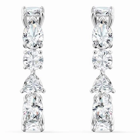 Swarovski Tennis Deluxe White Rhodium Plated Mixed Cuff Earrings
