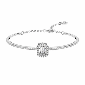 Swarovski Una Rhodium Plated Crystal Bangle