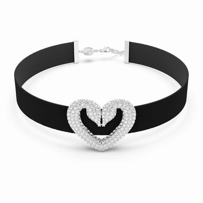 Swarovski Una White Crystal Heart Choker Necklace