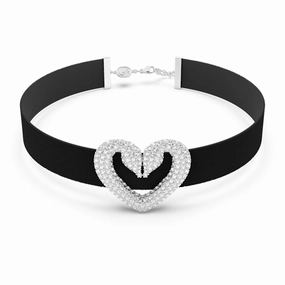 Swarovski Una White Crystal Heart Choker Necklace