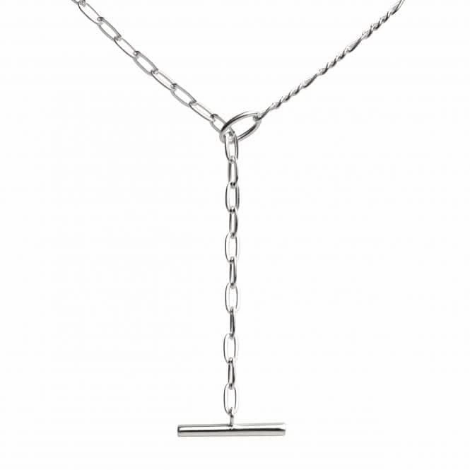 T-bar Contrasting Chain 18" Necklace 96811HP