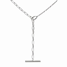 T-bar Contrasting Chain 18" Necklace 96811HP