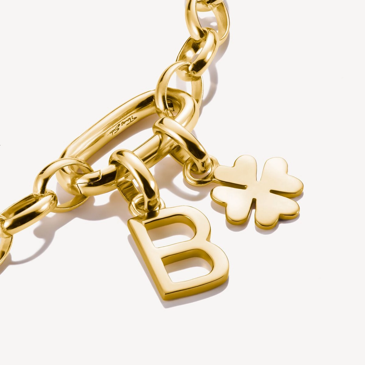 Thomas Sabo 18ct Gold Plated Lucky Clover Connect Charm