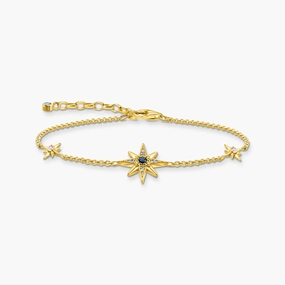 Thomas Sabo Bracelet Royalty star with stones gold