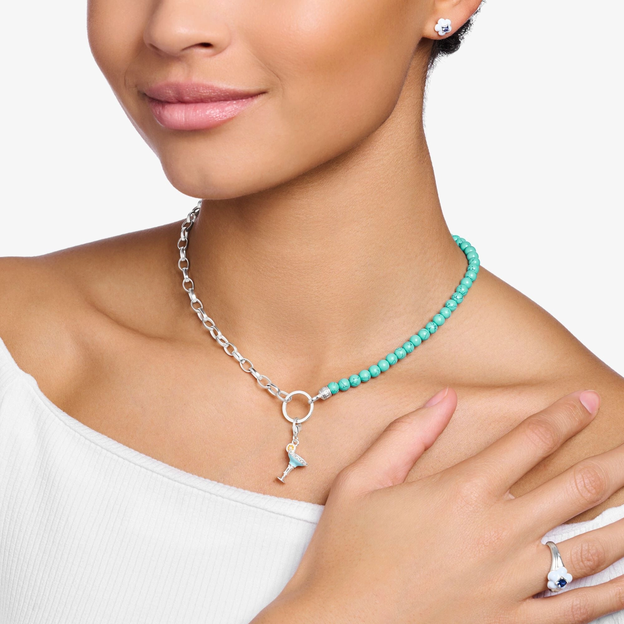 Thomas Sabo Charm Club Sterling Silver Blue Cocktail Charm