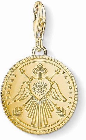 Thomas Sabo Gold Angel Disc Charm