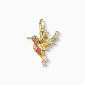 Thomas Sabo Gold Colourful Hummingbird Pendant Charm