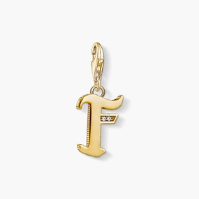 Thomas Sabo Gold Letter F Pendant Charm