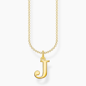Thomas Sabo Gold Letter J Necklace