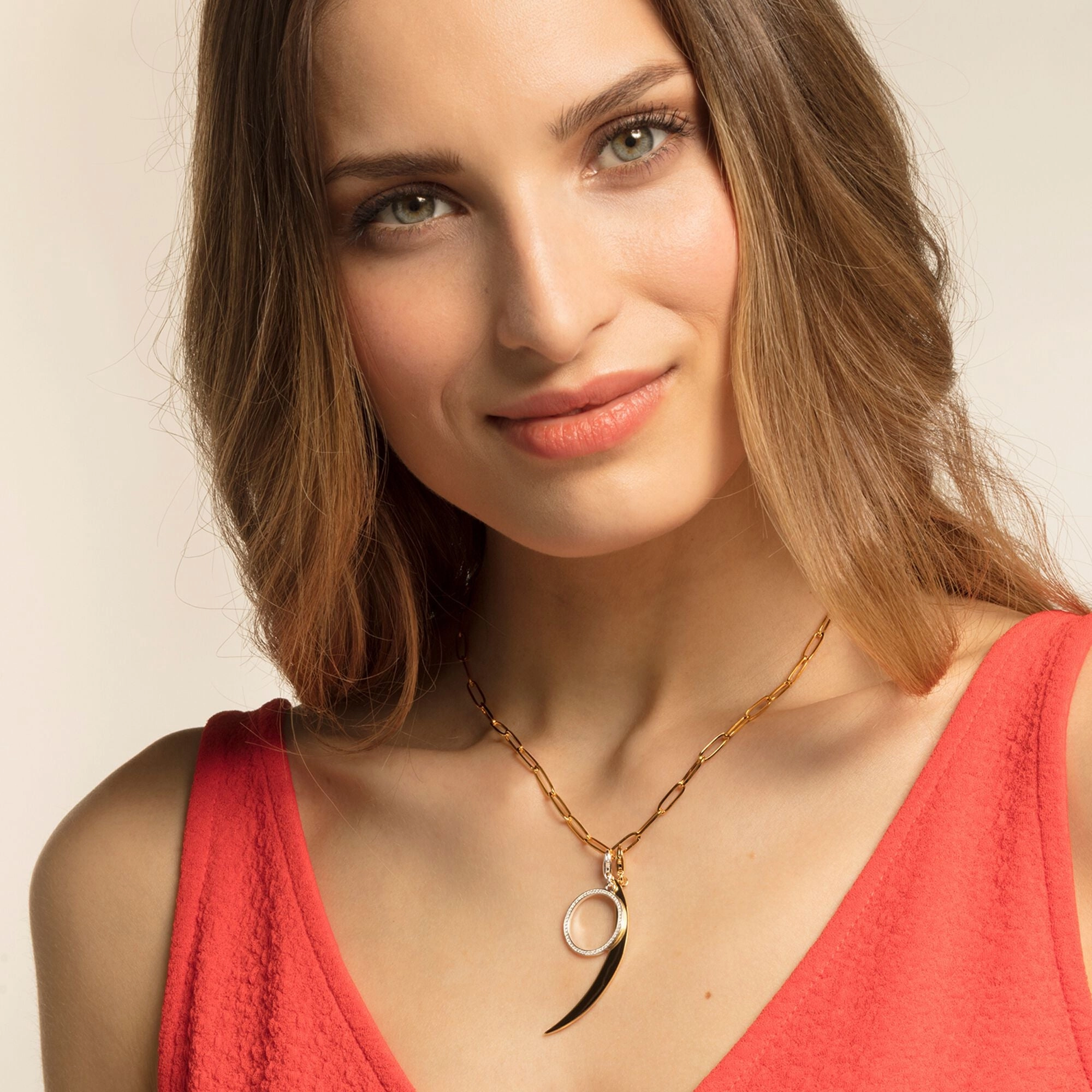 Thomas Sabo Gold Moon Pendant Charm