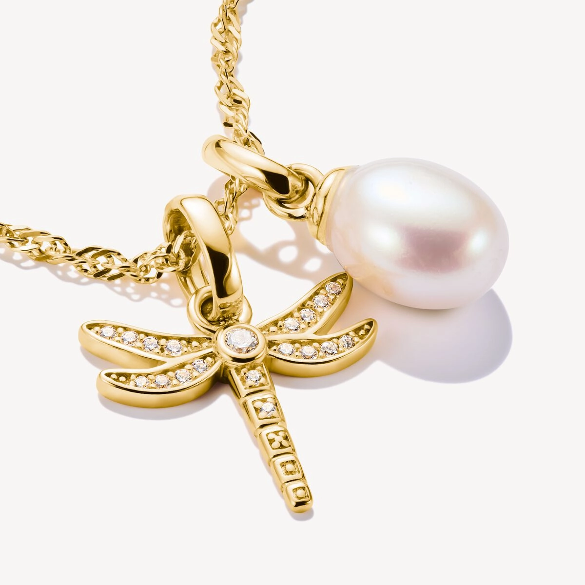 Thomas Sabo Gold Plated Dragonfly Connect Charm
